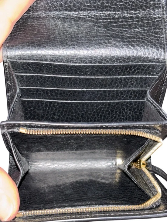 Gucci GG Marmont Compact Wallet Black Leather GG Supreme Canvas - Picture 8 of 15